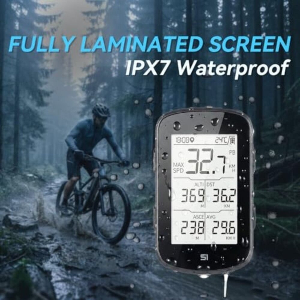 S1 Entry Level GPS Bike Computer Wireless, Laminated 2.8" Screen, Ultra Thin and - Picture 5 of 7